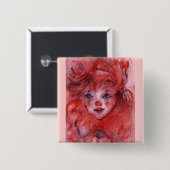 KLEIN ROT CLOWN BUTTON (Vorne & Hinten)
