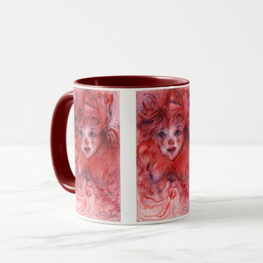 KLEIN ROT CLOWN TASSE (Vorderseite Links)