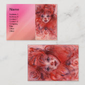 KLEIN ROT CLOWN VISITENKARTE (Vorne/Hinten)