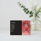 KLEIN ROT CLOWN VISITENKARTE (Stehend Vorderseite)