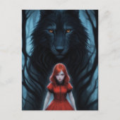 Klein Rot und Wolf Postkarte (Vorderseite)