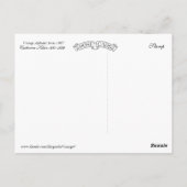 Klein Rote Rosen Alphabet Vintag Postkarte (Rückseite)