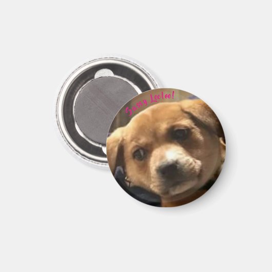 Klein, runder Sassy Leeloo! Magnet (Vorderseite/Rückseite)