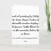 KLEIN SCHWARZE KLEINE FEIERTAGSKARTE (Rückseite)