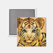 KLEIN TIGER MAGNET (Vorderseite/Rückseite)