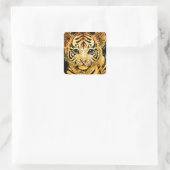 KLEIN TIGER QUADRATISCHER AUFKLEBER (Tasche)