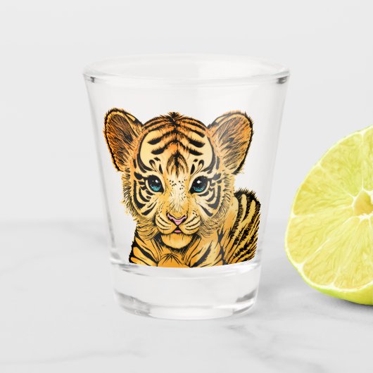 KLEIN TIGER SCHNAPSGLAS (Vorderseite)