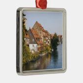 Klein Venedig und Regnitz Silbernes Ornament (Rechts)