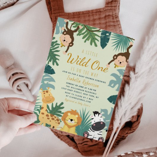 KLEIN WILL ONE | Safari Baby Dusche Einladung