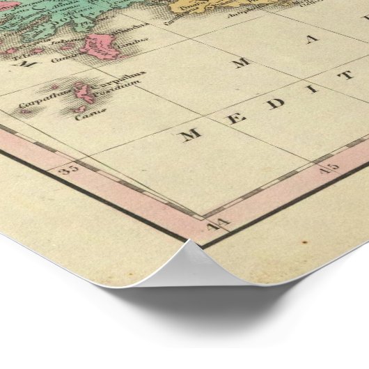 Kleinasien Antiqua Poster (Ecke)