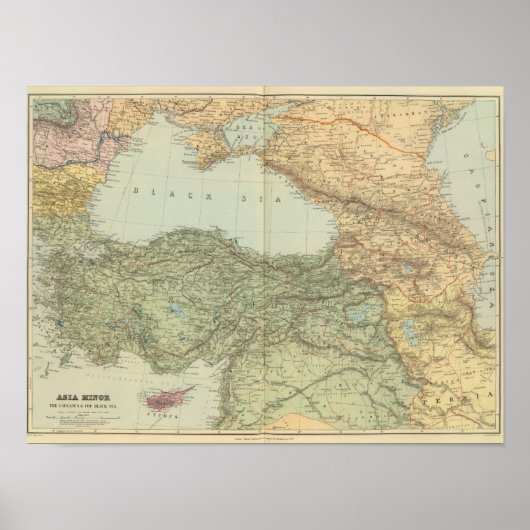 Kleinasien, Kaukasus, Schwarzes Meer Poster (Vorne)