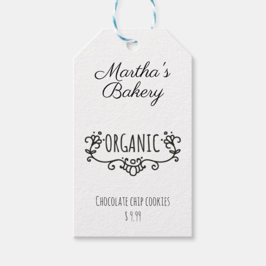 Kleinbäckerei Bio Lebensmittelpreis Geschenkanhänger (Vorderseite)