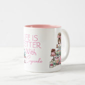 Kleinbäckerei, Kuchen Zweifarbige Tasse (VorderseiteRechts)