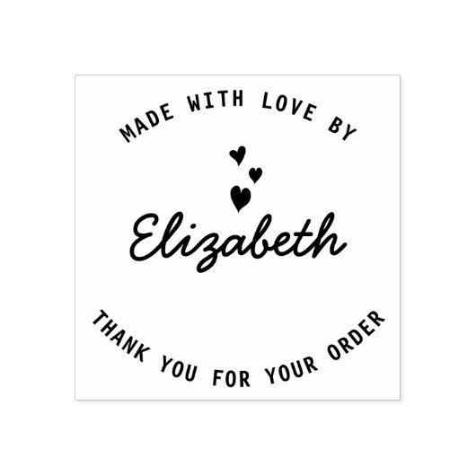 Kleinbäckerei mit Liebe nach Maß Gummistempel (Prägung)