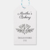 Kleinbäckerei veganer Lebensmittelpreis Geschenkanhänger (Rückseite)