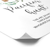 Kleinbärenjagd Schnuller Babydusche Poster (Ecke)