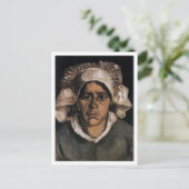 Kleinbauerin mit weißem Cap Van Gogh Fine Art Postkarte (Stehend Vorderseite)