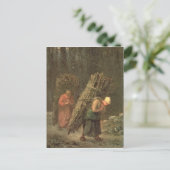 Kleinbauerinnen mit Pinselholz, c.1858 Postkarte (Stehend Vorderseite)