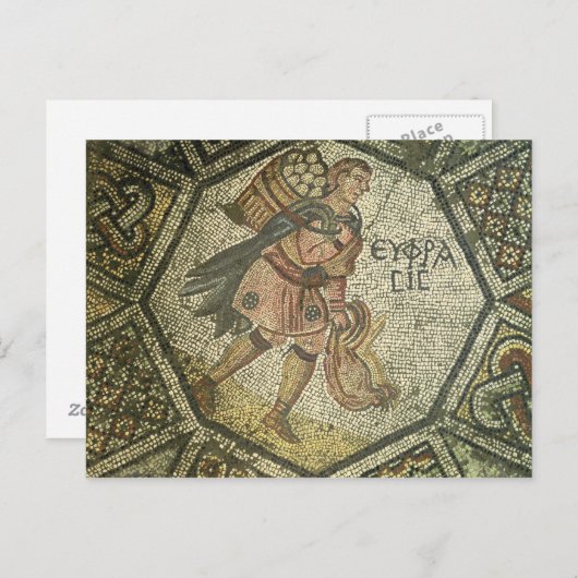 Kleinbauern, die Hühner und einen Korb von Eiern t Postkarte (Vorne/Hinten)