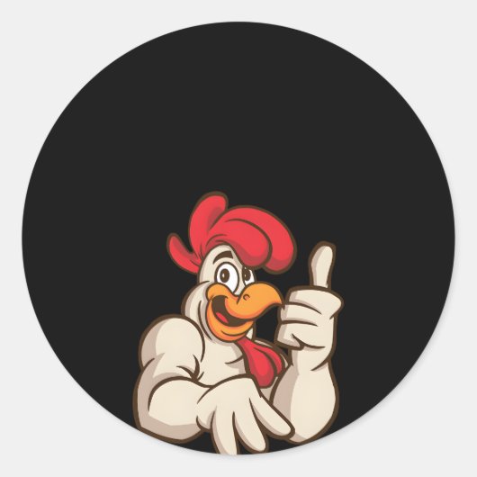 Kleinbauernmotiv mit Hühnermotiv für Küken Runder Aufkleber (Vorderseite)