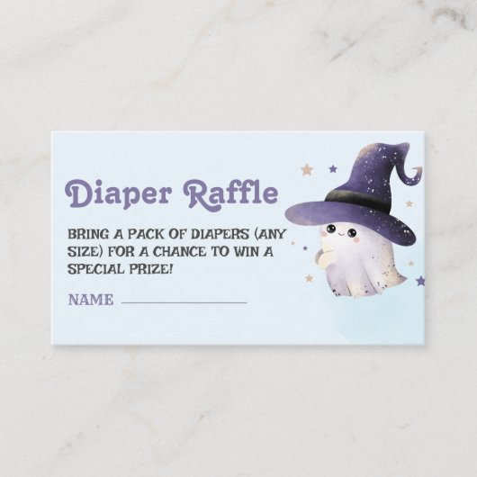 Kleinboo Baby Duschkabine Windeln Raffle Ticket Begleitkarte (Vorderseite)