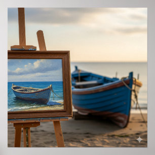 Kleinbootmalerei Poster