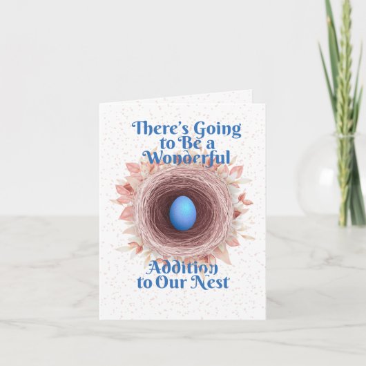 Kleine, 10,2 cm x 14,2 cm Faltkarte für die Ankünd Ankündigung (Vorderseite)