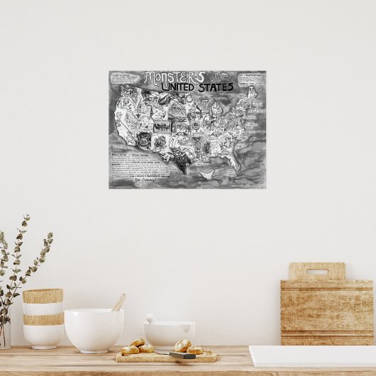 Kleine 24 x 18" Monster der Vereinigten Staaten Poster (Küche)