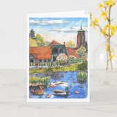 Kleine, 4" x 5,6" geklappte Grußkarte Karte (Gelbe Blume)