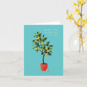 Kleine, 4" x 5,6" geklappte Grußkarte Karte (Gelbe Blume)