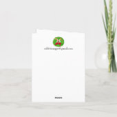 Kleine, 4" x 5,6" geklappte Note Card (Rückseite)