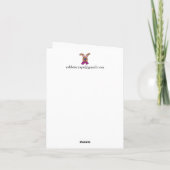 Kleine, 4" x 5,6" geklappte Note Card (Rückseite)