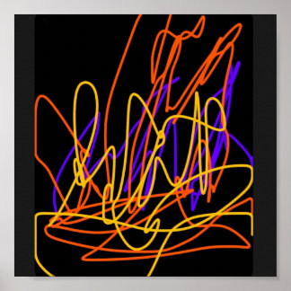 Kleine 8x8 "bunte Neon Poster Art