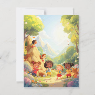 Kleine Abenteurer - Kinder wandern Postkarte