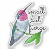 Kleine, aber erbitterte Anna-Hummingbird-Sticker Aufkleber (Vorderseite)