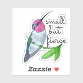 Kleine, aber erbitterte Anna-Hummingbird-Sticker Aufkleber
