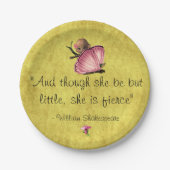Kleine, aber erste Zitate Fairy Butterfly Papierpl Pappteller (Vorderseite)