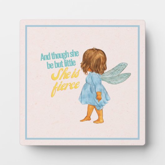 Kleine, aber fierce Sweet Brown Skin Fairy Tableto Fotoplatte (Vorderseite)