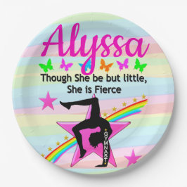 KLEINE, ABER KLEINE GYMNASTIK QUEEN DESIGN PAPPTELLER