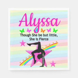 KLEINE, ABER KLEINE GYMNASTIK QUEEN DESIGN SERVIETTE