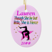 KLEINE, ABER PERSONALISIERTE GYMNAST-ORNATION KERAMIK ORNAMENT (Hinten)