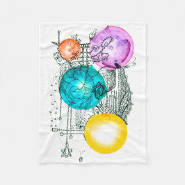 Kleine Abstrakte Kunst "Erweiterung des Multiversu Fleecedecke