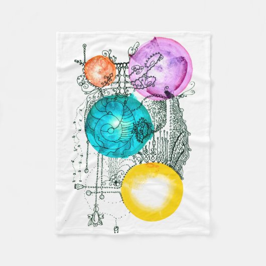 Kleine Abstrakte Kunst "Erweiterung des Multiversu Fleecedecke (Vorderseite)