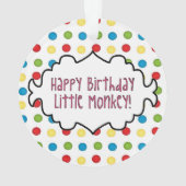 Kleine Affe-alles- Gute zum Geburtstagverzierung Ornament (Rückseite)