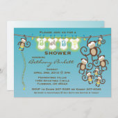 Kleine Affe-Baby-Duschen-Einladung Einladung (Vorne/Hinten)