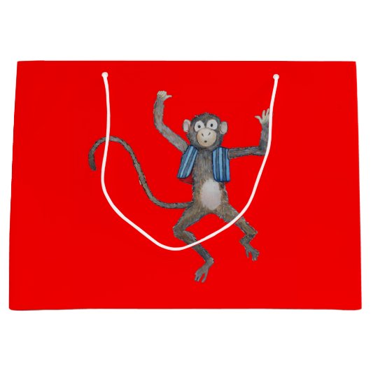 Kleine Affe-Geschenk-Tasche Große Geschenktüte (Vorderseite)