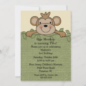 Kleine Affe-Kindergeburtstag-Einladung Einladung (Vorderseite)