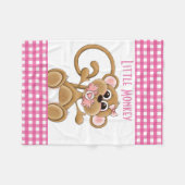 Kleine Affebabymädchen-Fleecedecke Fleecedecke (Vorderseite (Horizontal))