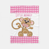 Kleine Affebabymädchen-Fleecedecke Fleecedecke (Vorderseite)