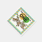 Kleine Affen 1. Geburtstagspapier Napkins Serviette (Ecke)